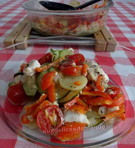 Escalope de poulet aux légumes, sauce roquefort -LIGHT-