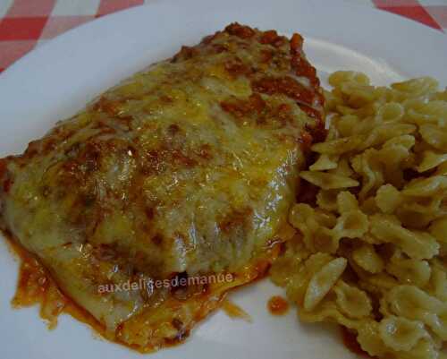 Filet de dinde gratiné à la sauce bolognaise