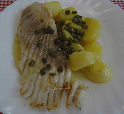 Filet de raie au beurre noisette et câpres