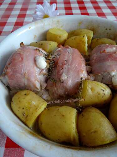 Filet mignon de porc à la poitrine fumée et pommes de terre