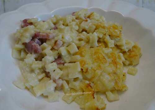 Gratin de Crozets aux lardons et Beaufort