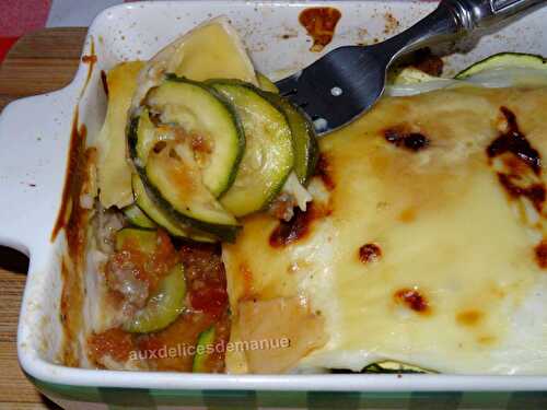 Lasagnes aux courgettes à la bolognaise