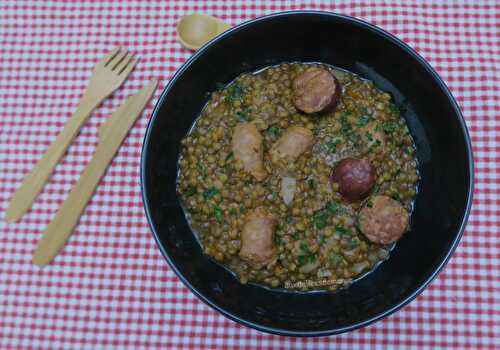 Lentilles aux chipolatas en sauce tomate, au Cookéo ou pas