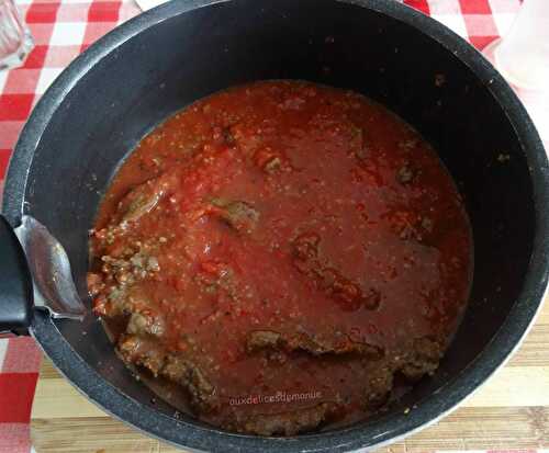 Mijoté de plat de côtes de bœuf, à la sauce tomate  - auxdelicesdemanue