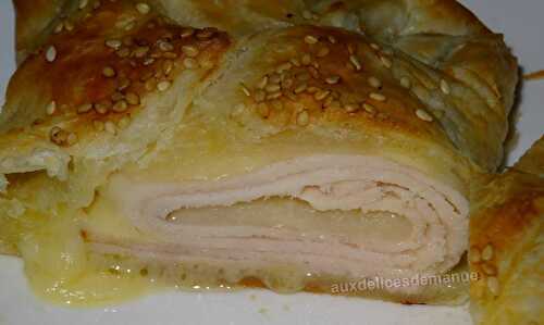 Paniers feuilletés au poulet et fromages