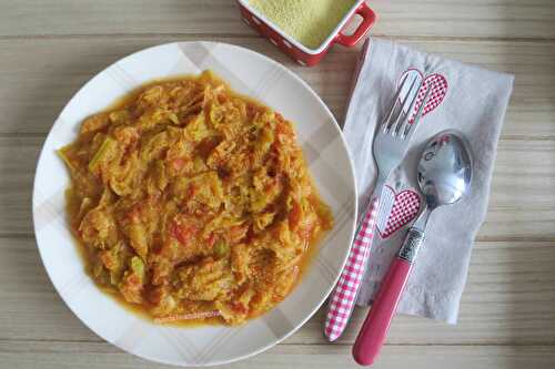 Poireau et tomate à la semoule, M Cuisine ou pas -light