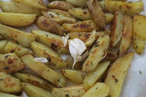 Potatoes à l'ail et au thym, à la plancha