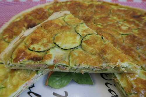 Quiche à la courgette et saumon fumé