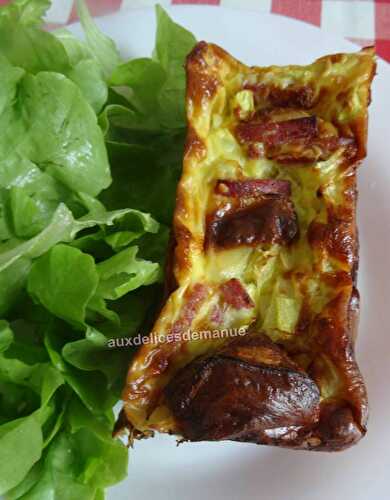 Quiches sans pâte au chèvre, courgette et bacon -Light-