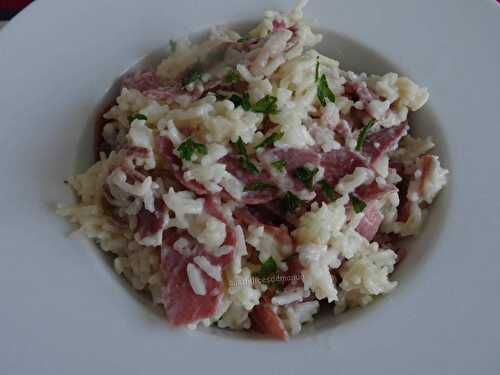 Risotto à la pancetta et bacon