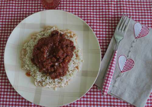 Riz au ragoût de merguez