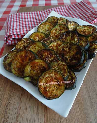 Rondelles de courgettes épicées au grill-plancha