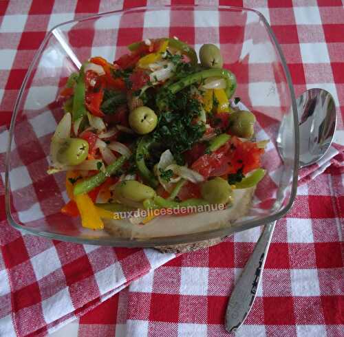 Salade de légumes grillés au citron et huile d'olive -Light-