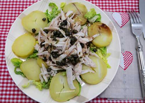 Salade de raie aux pommes de terre à la vinaigrette tiède