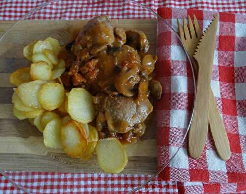 Sot l'y laisse de dinde à la sauce tomate et chorizo au bourgogne