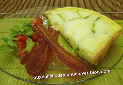 Asperges sauvages à l'omelette soufflée et poitrine fumée séchée -LIGHT-