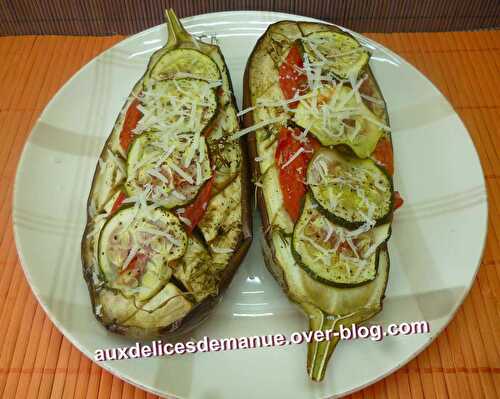 Aubergine et légumes en papillote - LIGHT -