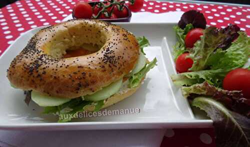 Bagels au saumon fumé et concombre