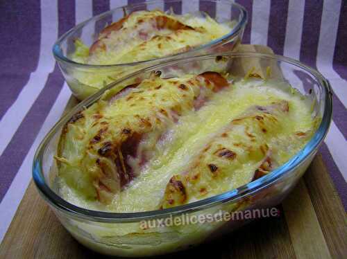 Barquettes de jambon à la purée gratinée