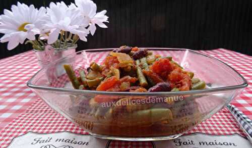 Chili de haricots verts et rouges aux tomates -LIGHT-