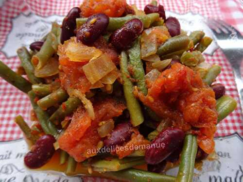 Chili de haricots verts et rouges aux tomates -LIGHT-