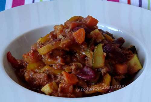 Chili de légumes au boeuf