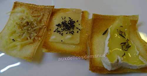 Chips de feuille de brick aux fromages