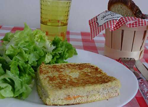 Croque-monsieur à la truite fumée et chèvre frais -LIGHT-