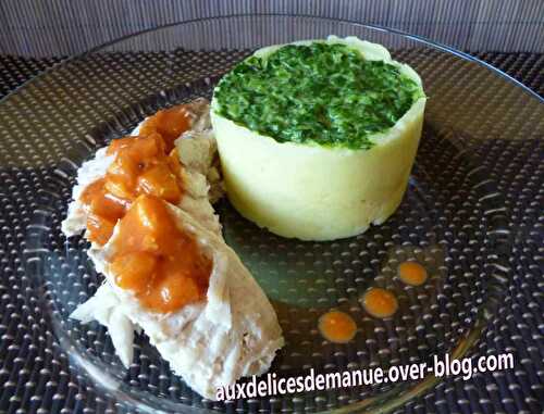 Daurade sauce piquante et son nid d'écrasé de pommes de terre aux épinards