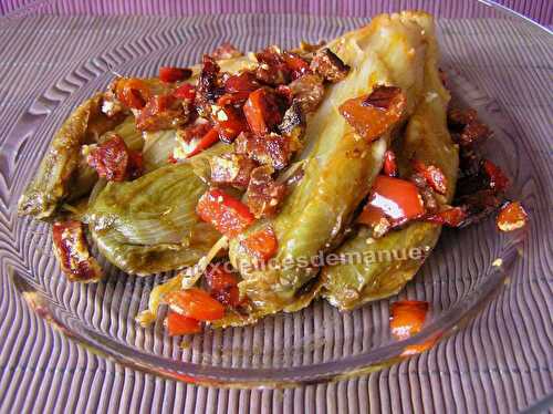 Endives au chorizo, poivron et féta