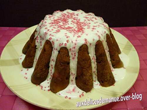 Gâteau poires carambars et son glaçage