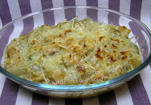 Gratin d'endives au riz et jambon de poulet -LIGHT-