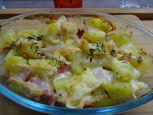 Gratin de pommes de terre et salsifis au Maroilles