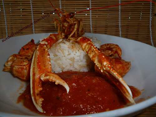 Langoustines au coulis de tomates