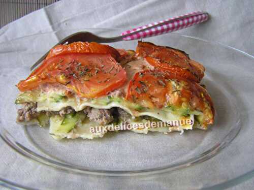 Lasagnes courgette et tomate au boeuf -LIGHT-