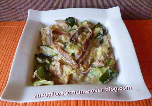 Marmite de courgettes et thon au chèvre frais et anchois -LIGHT-