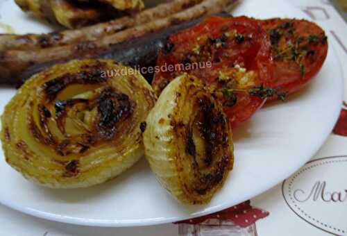 Oignon et tomate au barbecue