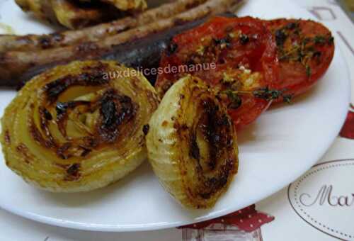 Oignon et tomate au barbecue