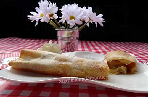 Rouleaux de feuilles de brick à la banane et au caramel