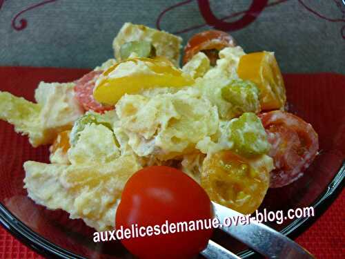 Salade de pommes de terre, tomates et poulet