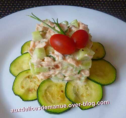 Salade de saumon et concombre au fromage blanc -LIGHT-