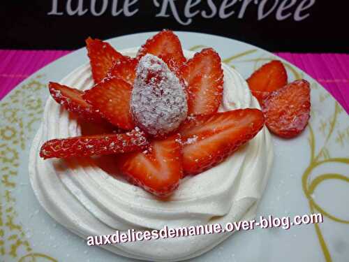 Tartelette de meringue aux fraises