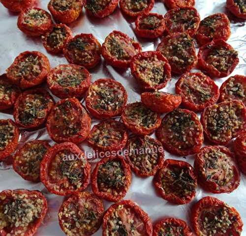 Tomates séchées au four et congelées