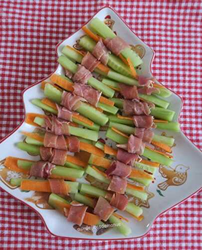 Bâtonnets de légumes au jambon cru- light