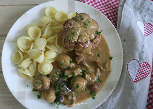 Paupiettes de veau aux champignons à la crème, au Cookéo ou pas