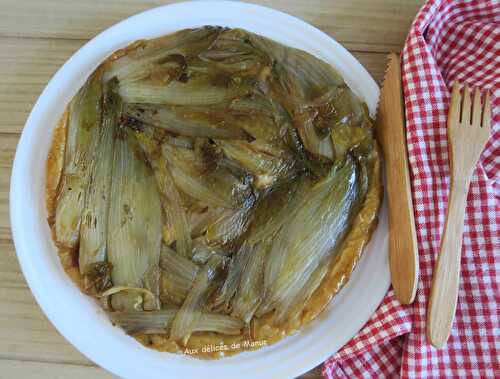 Tatin d'endives à la noix de jambon et comté