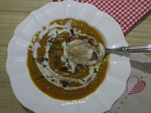 Velouté de potimarron, patate douce et marron, avec M. Cuisine ou pas