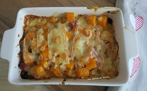 Gratin de riz à la butternut et maroilles