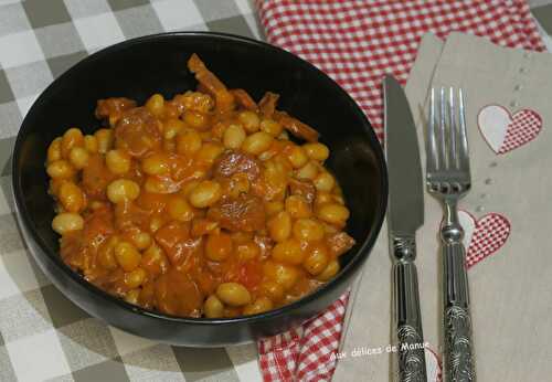 Haricots coco aux chorizo, poivron et poitrine fumée à la sauce tomate crémeuse, au Cookéo ou pas