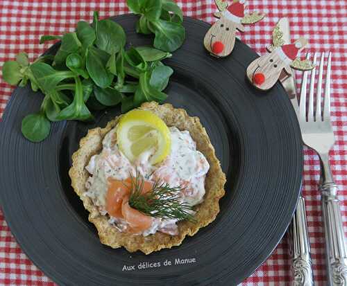 Tartelettes au saumon fumé et crème à l'aneth